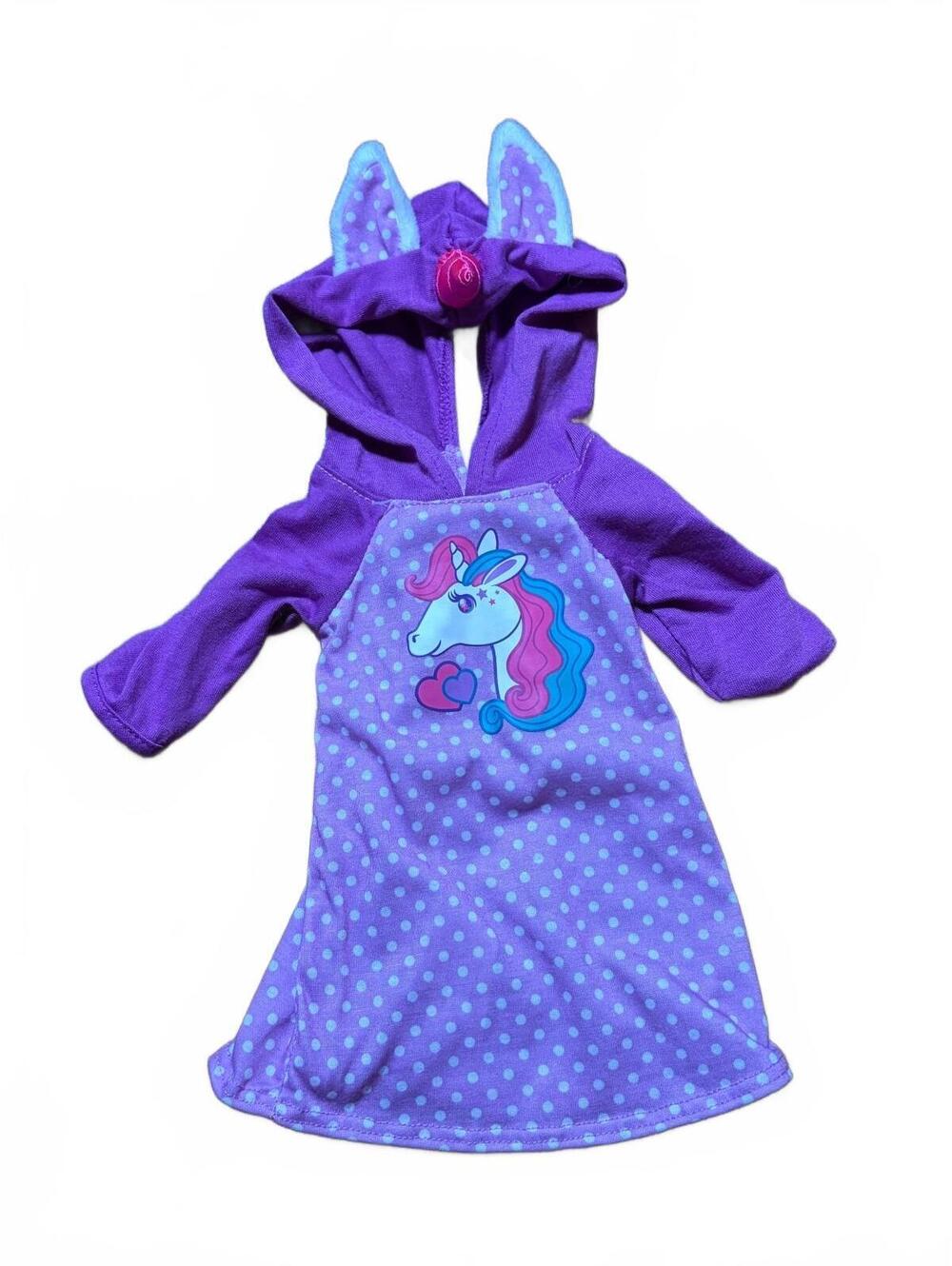 My Life As Purple Unicorn Hooded Dress 18" Doll Outfit Clothes